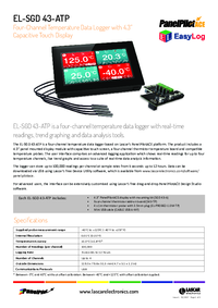 Thumbnail of document Data Sheet - EL-SGD 70-ATP/43-ATP Panel Mountable Four-Channel Temp Data Logger